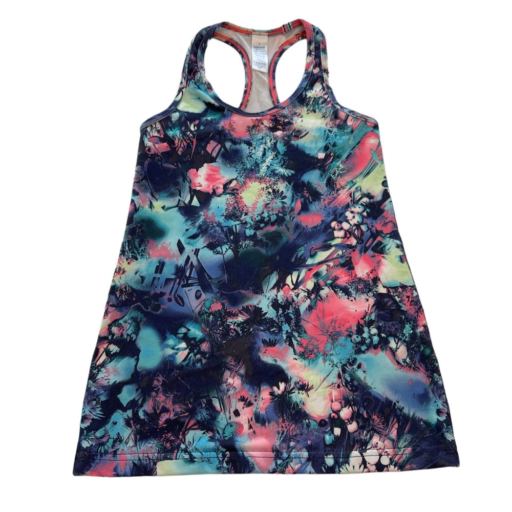Ivivva by Lululemon Tank Top Racerback Keep Your Cool Abstract Girls Size 8